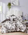 Intelligent Design Dorsey Floral 5-pc. Duvet Cover Set, King/california King In Black,white