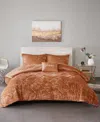 Intelligent Design Felicia Velvet 3-pc. Comforter Set, Twin/twin Xl In Rust