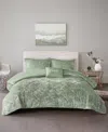 Intelligent Design Felicia Velvet 3-pc. Duvet Cover Set, Twin/twin Xl In Green