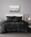 Intelligent Design Felicia Velvet 4-pc. Duvet Cover Set, King/california King In Black