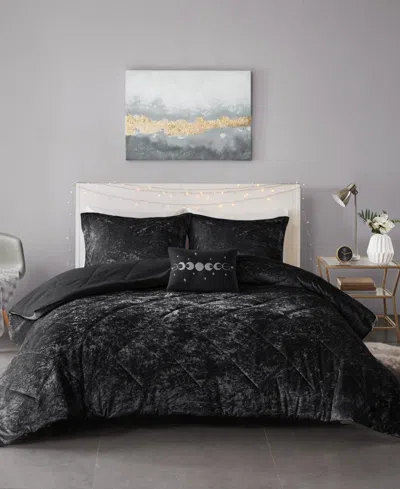 INTELLIGENT DESIGN FELICIA VELVET 4-PC. COMFORTER SET, KING/CALIFORNIA KING