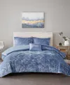 Intelligent Design Felicia Velvet 4-piece Duvet Cover Set, Full/queen In Blue