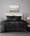 Intelligent Design Felicia Velvet 4-piece Duvet Cover Set, Full/queen In Black