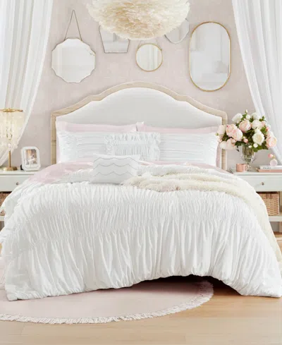 Intelligent Design Ivy Ruched Bow Tie 5-piece Comforter Set, Full/queen In Multi