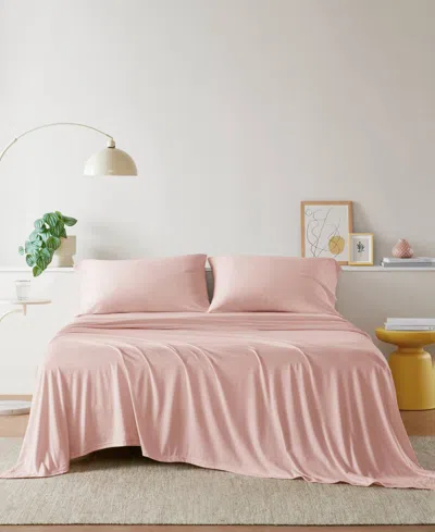 Intelligent Design Jersey-knit Cotton Blend 3-pc. Sheet Set, Twin In Blush