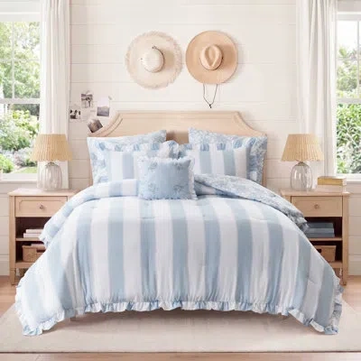 Intelligent Design Lara Blue Microfiber 4-piece Twin/twin Xl Comforter Set