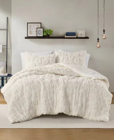 INTELLIGENT DESIGN LARISSA CHENILLE 3-PC. DUVET COVER SET, KING/CALIFORNIA KING