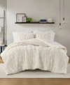 Intelligent Design Larissa Chenille Duvet Cover Sets In Off-white