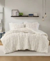 Intelligent Design Larissa Chenille Duvet Cover Sets In Off-white