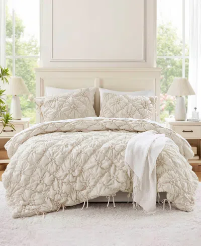 Intelligent Design Lily Floral 3-pc. Comforter Set, Full/queen In Neutral