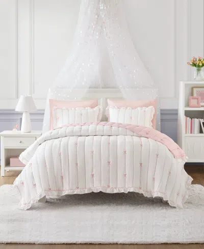 Intelligent Design Liv Microfiber Down Alternative 3-pc. Quilt Set, Full/queen In Pink