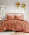 Intelligent Design Lucy Clip Jacquard 3-piece Comforter Set, Twin/twin Xl In Rust