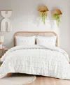 Intelligent Design Lucy Clip Jacquard 3-piece Duvet Cover Set, Twin/twin Xl In Ivory