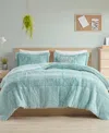 Intelligent Design Malea Shaggy Faux-fur 2-pc. Comforter Set, Twin/twin Xl In Aqua