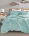 Intelligent Design Malea Shaggy Faux-fur 3-pc. Comforter Set, King/california King In Aqua