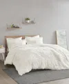 Intelligent Design Malea Shaggy Faux-fur 3-pc. Duvet Cover Set, Full/queen In Ivory