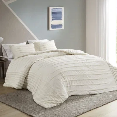 Intelligent Design Mercer Cotton Chenille Comforter Set In Ivory