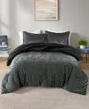 Intelligent Design Mira Reversible 3-pc. Comforter Set, Full/queen In Charcoal