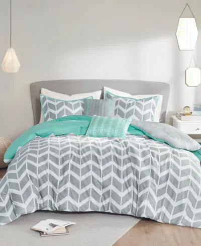 Intelligent Design Closeout!  Nadia Reversible 4-pc. Comforter Set, Twin/twin Xl In Teal