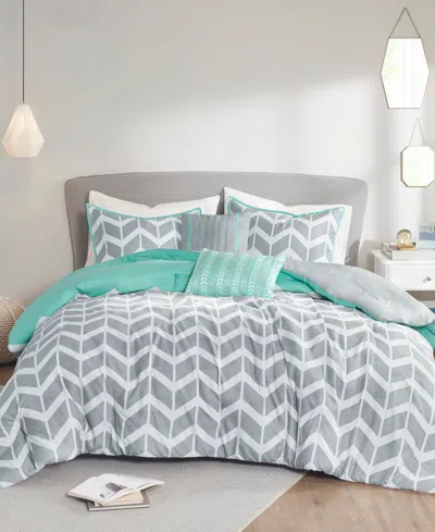 Intelligent Design Closeout!  Nadia Reversible 5-pc. Comforter Set, Full/queen In Teal