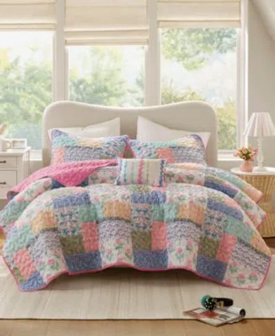 Intelligent Design Nellie Patchwork Quilt Set In Pink