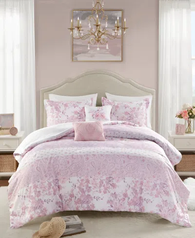 Intelligent Design Oliena Floral Paisley 5-pc. Comforter Set, Full/queen In Pink