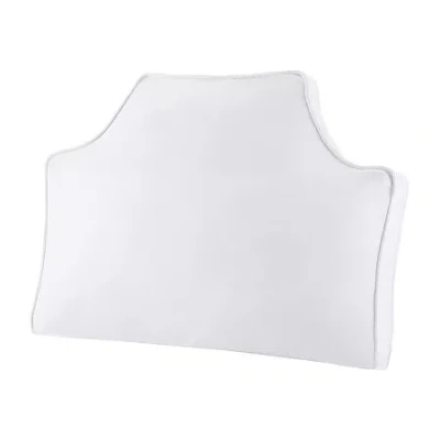Intelligent Design Oversized Headboard Cotton Canvas Pillow In White