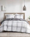 Intelligent Design Pike Plaid 3 Pc. Comforter Sets In White