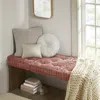 Intelligent Design Poly Chenille Square Floor Pillow Cushion In White