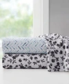 Intelligent Design Printed Microfiber Sheet Sets In Black Floral