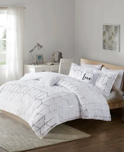 Intelligent Design Raina Metallic 4-pc. Comforter Set, Twin/twin Xl In Multi