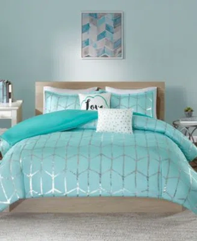 Intelligent Design Raina Metallic 5 Pc. Comforter Sets In Blush,gold