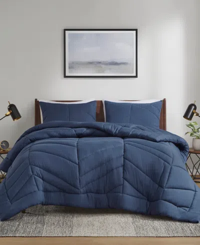 Intelligent Design Remy Quilted Chevron 2-pc. Comforter Set, Twin/twin Xl In Navy