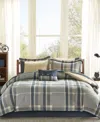 Intelligent Design Robbie 9-pc. Comforter Set, Queen In Gray,blue