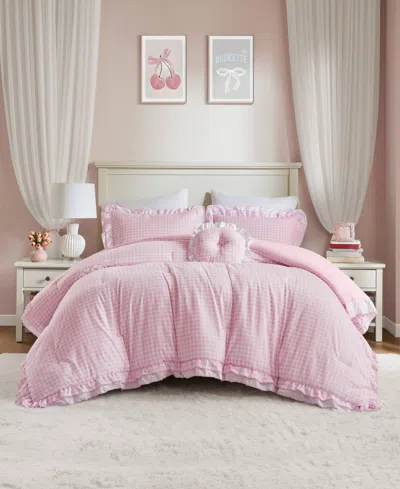 Intelligent Design Rowena Breathable Microfiber 4-pc. Comforter Set, Full/queen In Pink