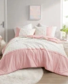 Intelligent Design Shay Clip Jacquard Comforter Sets In Pink