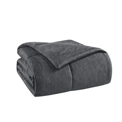 Intelligent Design Sleep Philosophy Jersey Knit Down Alternative Comforter In Black