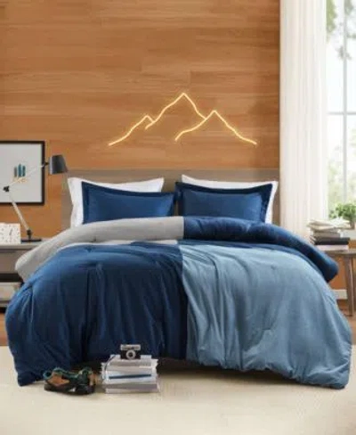 Intelligent Design Stafford Color Block Textured 3 Piece Comforter Sets In Multi
