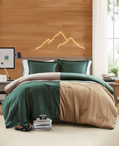 Intelligent Design Stafford Color Block Textured 3-piece Comforter Set, Full/queen In Multi