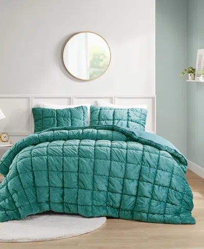 INTELLIGENT DESIGN VELVET DREAM PUFF 2-PC. COMFORTER SET, TWIN