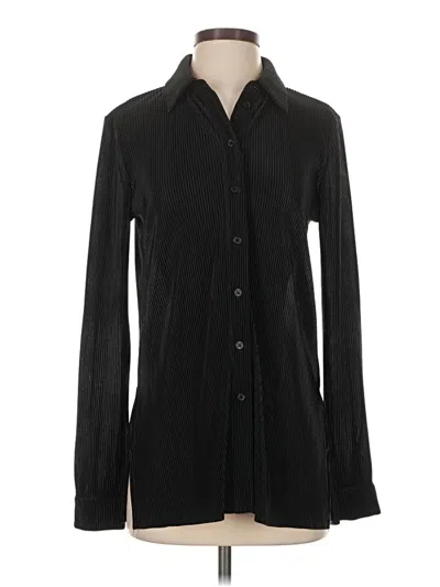 Pre-owned Intempo Long Sleeve Blouse In Black