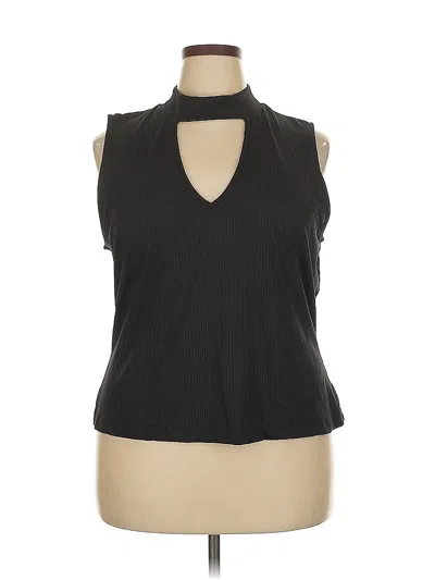 Pre-owned Intempo Sleeveless Blouse In Black