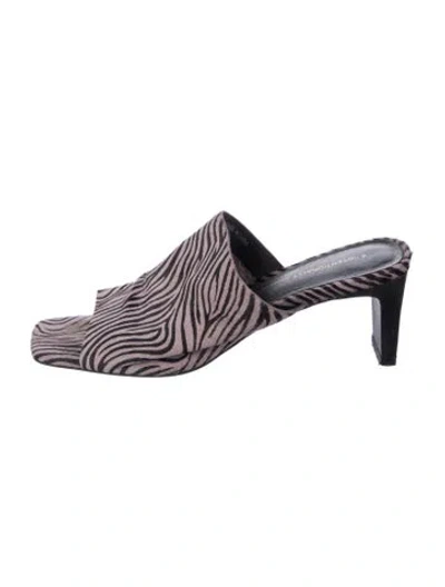 Pre-owned Intentionally Blank Animal Print Slides In Multicolor
