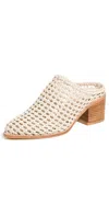 Intentionally Blank Women's Caps Heeled Mule-white In Bone