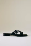 Intentionally Blank Clean Buckle Sandals In Black