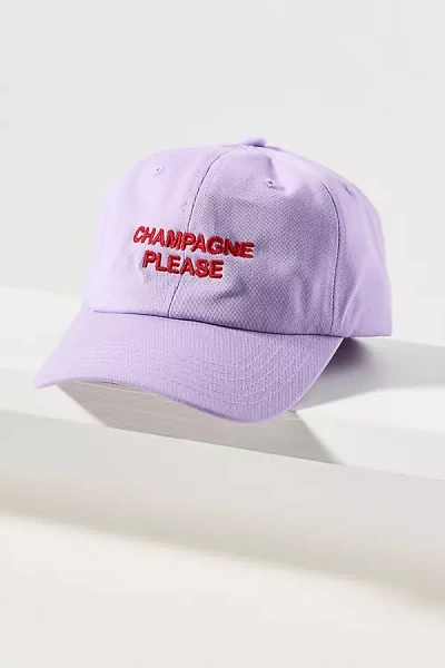 Intentionally Blank Cocktail Theme Baseball Cap In Purple