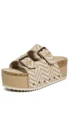 Intentionally Blank Cooper-2 Sandals Taupe Combo In Taupe Combo