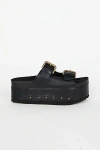 Intentionally Blank Cooper-2 Suede Platform Sandal In Black, Women's At Urban Outfitters