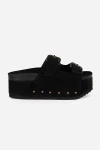 Intentionally Blank Cooper-2 Platform Slide Sandals In Black