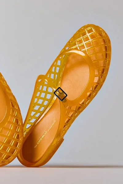 Intentionally Blank Cora Jelly Mary Jane Shoe In Marigold, Women's At Urban Outfitters In Orange